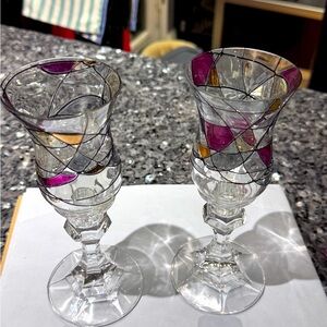 ✨ Vintage Partylite Mosaic Stemmed Votive Candle Holders – Rare & Unused”✨